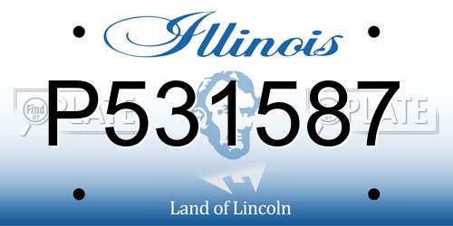 P531587 Illinois License Plate