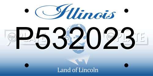 P532023 Illinois License Plate