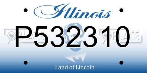P532310 Illinois License Plate