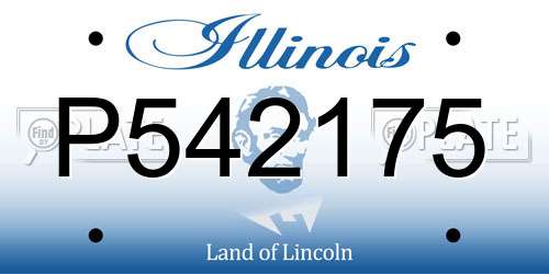 P542175 Illinois License Plate