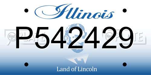 P542429 Illinois License Plate