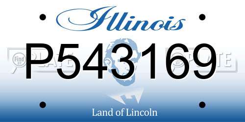 P543169 Illinois License Plate