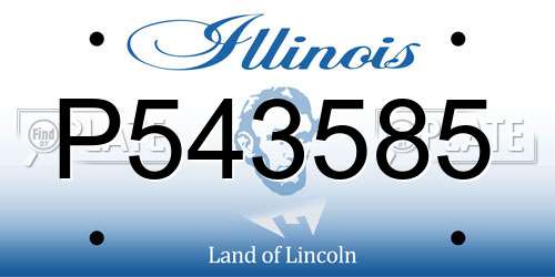 P543585 Illinois License Plate