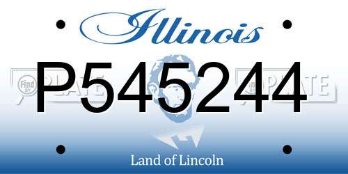 P545244 Illinois License Plate