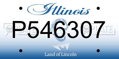 P546307 Illinois License Plate