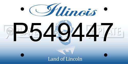 P549447 Illinois License Plate
