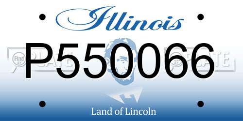 P550066 Illinois License Plate
