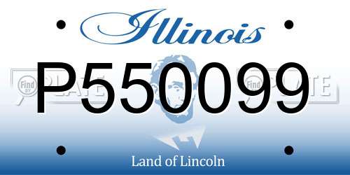 P550099 Illinois License Plate