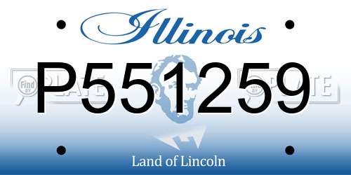 P551259 Illinois License Plate