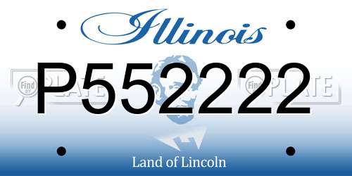 P552222 Illinois License Plate