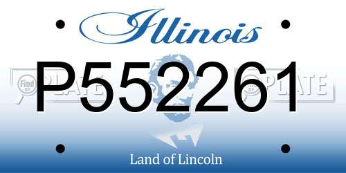 P552261 Illinois License Plate