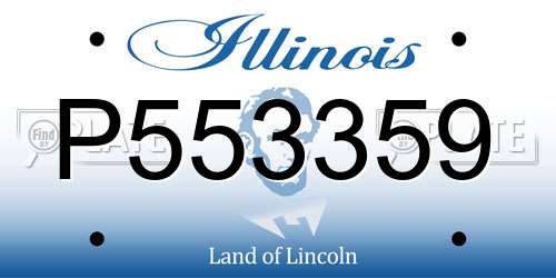 P553359 Illinois License Plate