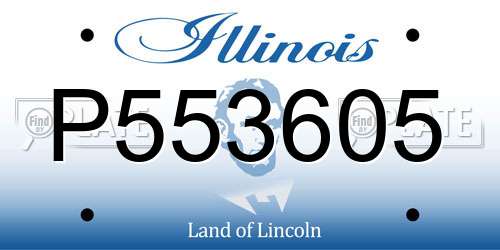 P553605 Illinois License Plate