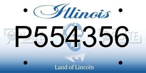 P554356 Illinois License Plate