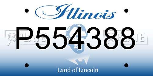 P554388 Illinois License Plate