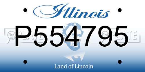 P554795 Illinois License Plate
