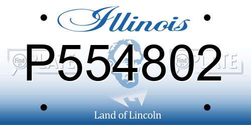 P554802 Illinois License Plate