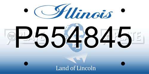 P554845 Illinois License Plate