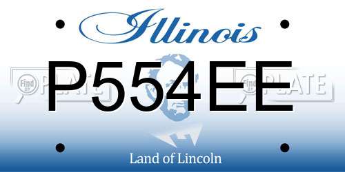 P554EE Illinois License Plate