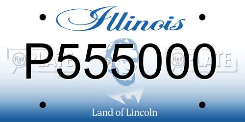 P555000 Illinois License Plate