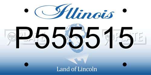 P555515 Illinois License Plate