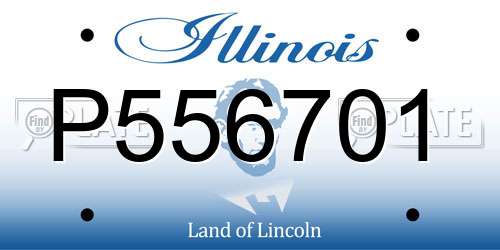 P556701 Illinois License Plate