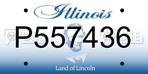 P557436 Illinois License Plate
