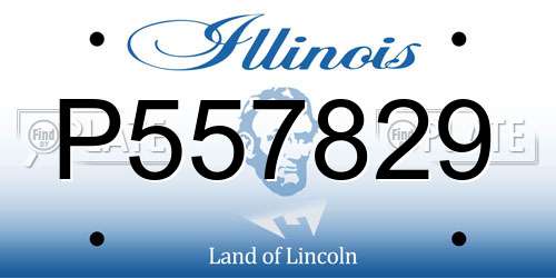 P557829 Illinois License Plate