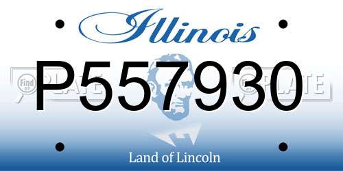 P557930 Illinois License Plate