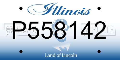 P558142 Illinois License Plate