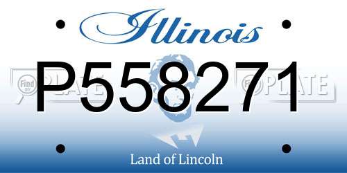 P558271 Illinois License Plate