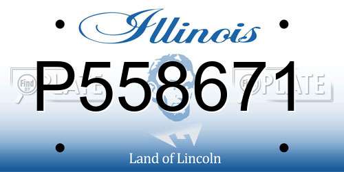 P558671 Illinois License Plate