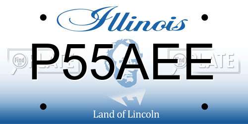 P55AEE Illinois License Plate