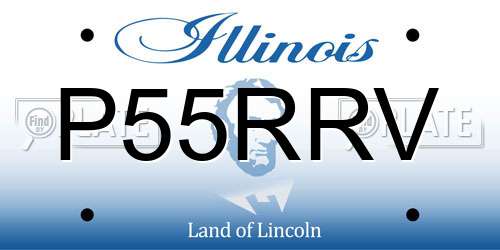 P55RRV Illinois License Plate