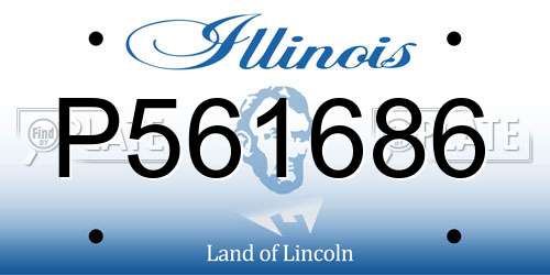 P561686 Illinois License Plate