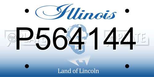 P564144 Illinois License Plate