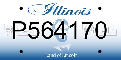 P564170 Illinois License Plate