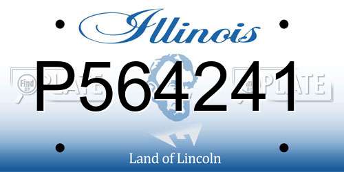 P564241 Illinois License Plate