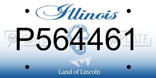 P564461 Illinois License Plate