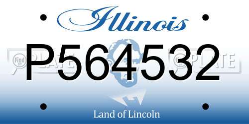 P564532 Illinois License Plate