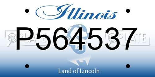 P564537 Illinois License Plate