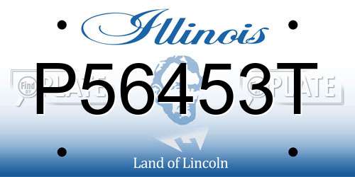 P56453T Illinois License Plate