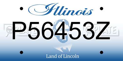 P56453Z Illinois License Plate