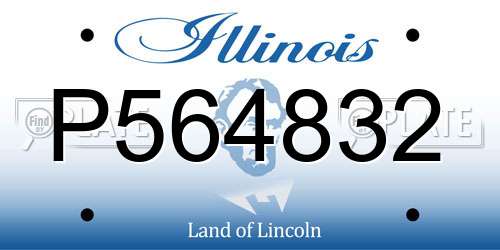 P564832 Illinois License Plate