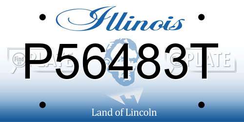 P56483T Illinois License Plate