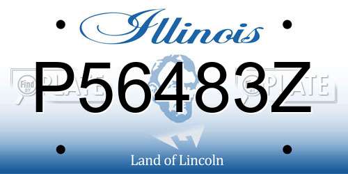 P56483Z Illinois License Plate