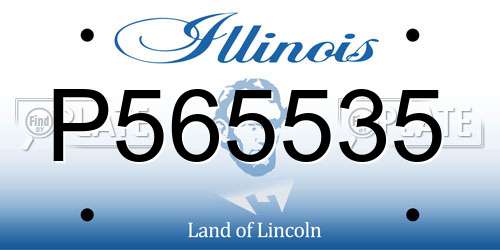 P565535 Illinois License Plate