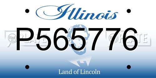 P565776 Illinois License Plate