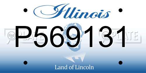 P569131 Illinois License Plate