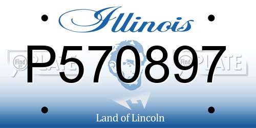P570897 Illinois License Plate